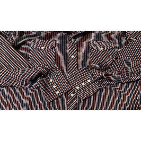 Vintage Wrangler Brushpopper Pearl Snap Shirt 3XL Tall Men’s Western Rodeo - Picture 4 of 9